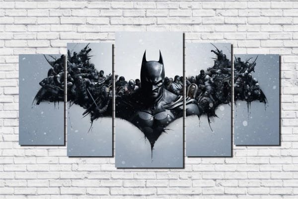 Quadro Decorativo Super Herói Batman 5 peças - 1