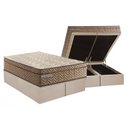 Ver imagem 1 de Conjunto Box Baú King: Colchão Molas Paropas Ensacadas Safira Uniface + Base Crc Suede Clean (