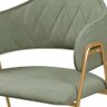 Conjunto 4 Cadeiras Veneza Bouclé Verde Oliva Metal Dourado - 8