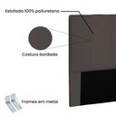 Ver imagem 2 de Cabeceira King 1,95m Ravenna Suede Marrom Café