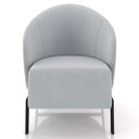 Ver imagem 3 de Poltrona Decorativa para Sala Living Pés Industrial Sierra K01 Veludo Cinza - Lyam Decor