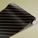 Ver imagem 3 de Papel de Parede Linhas Preto e Dourado 5 Arte Destaque 3,50 Metros