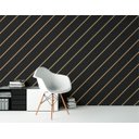 Ver imagem 1 de Papel de Parede Linhas Preto e Dourado 5 Arte Destaque 3,50 Metros