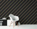 Ver imagem 1 de Papel de Parede Linhas Preto e Dourado 5 Arte Destaque 3,50 Metros