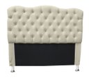 Ver imagem 1 de Cabeceira Agnes de Decoração Quarto para Cama Box Casal King - Suede - Sv Decor: Marfim