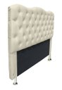 Ver imagem 2 de Cabeceira Agnes de Decoração Quarto para Cama Box Casal King - Suede - Sv Decor: Marfim