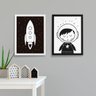 Kit Infantil 2 Quadros Pequeno Astronauta-20x30-Menino - 1