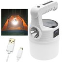 Ver imagem 1 de Luminaria Solar Lanterna Duplo Led Fonte De Luz 2 Em 1 A Prova De Agua Portatil Camping Iluminaçao