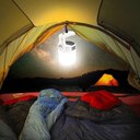 Ver imagem 5 de Luminaria Solar Lanterna Duplo Led Fonte De Luz 2 Em 1 A Prova De Agua Portatil Camping Iluminaçao