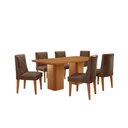 Ver imagem 2 de Mesa de Jantar Eloise 180cm Tampo Mdf Laminado com 6 Cadeiras Isadora Moderna Mobília