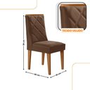Ver imagem 3 de Mesa de Jantar Eloise 180cm Tampo Mdf Laminado com 6 Cadeiras Isadora Moderna Mobília
