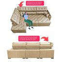 Ver imagem 3 de Sofá de Canto Retrátil e Reclinável com Molas Cama Inbox Platinum Esquerdo 3.00x2.36 Suede Bege