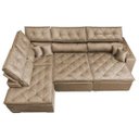 Ver imagem 6 de Sofá de Canto Retrátil e Reclinável com Molas Cama Inbox Platinum Esquerdo 3.00x2.36 Suede Castor