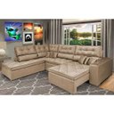 Ver imagem 1 de Sofá de Canto Retrátil e Reclinável com Molas Cama Inbox Platinum Esquerdo 3.00x2.36 Suede Castor