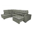 Ver mais imagens de Sofá de Canto Retrátil e Reclinável com Molas Cama Inbox Platinum Esquerdo 3.00x2.36 Suede Cinza