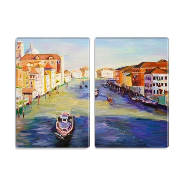 Conjunto 2 quadros decorativos Slim Rivière 85x60cm - 1
