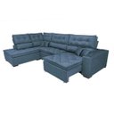 Ver mais imagens de Sofá de Canto Retrátil e Reclinável com Molas Cama Inbox Platinum Esquerdo 3.40x2.36 Suede Azul