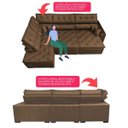 Ver imagem 3 de Sofá de Canto Retrátil e Reclinável com Molas Cama Inbox Platinum Esquerdo 3.40x2.36 Suede Café