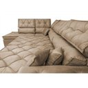 Ver imagem 5 de Sofá de Canto Retrátil e Reclinável com Molas Cama Inbox Platinum Esquerdo 3.40x2.36 Suede Castor