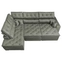 Ver imagem 6 de Sofá de Canto Retrátil e Reclinável com Molas Cama Inbox Platinum Esquerdo 3.40x2.36 Suede Cinza