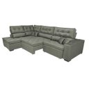 Ver mais imagens de Sofá de Canto Retrátil e Reclinável com Molas Cama Inbox Platinum Esquerdo 3.40x2.36 Suede Cinza