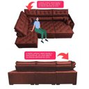 Ver imagem 3 de Sofá de Canto Retrátil e Reclinável com Molas Cama Inbox Platinum Esquerdo 3.40x2.36 Suede Vinho