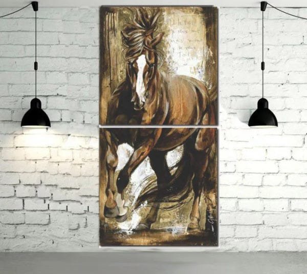 Quadro Decorativo Cavalo Marrom Moderno - 2