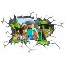 Ver imagem 1 de Adesivo Decorativo Parede Buraco 3d Minecraft