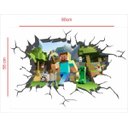 Ver imagem 2 de Adesivo Decorativo Parede Buraco 3d Minecraft