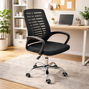 Ver imagem 1 de Cadeira Secretária Giratória Mesh Original Best Chair Ergonômica Home Office Preta