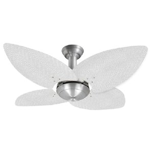Ventilador de Teto Office Jet Aspen Venti-Delta Prata Rattan Branca 220V