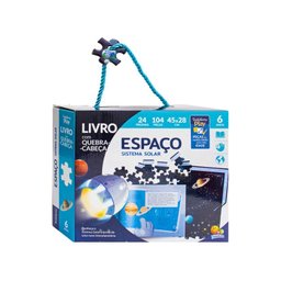 Box Quebra Cabeça Espaço com Livro Ilustrativo Todo-livro Todolivro Play Livro com Quebra-cabeça Exp - 1