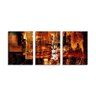 Trio de quadros decorativos Slim Abstract Autumn Pequeno 95x40cm - 1
