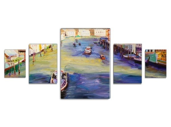 Conjunto quadros decorativos Classic Rivière 140x60 - 1