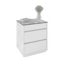 Ver imagem 1 de Mesa de Cabeceira Organizadora Ellie 3 Gavetas Branco - D’Rossi