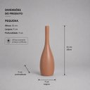 Ver imagem 3 de Garrafa Tulipa Pequena Vaso Decorativo de Cerâmica para Sala e Mesa Mocha Mousse