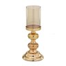 Candelabro Dourado com Cúpula Vidro 28cm - 1