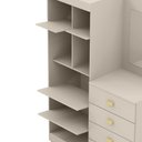 Ver imagem 2 de Guarda Roupa Casal Cristal 2 Portas de Bater 4 Gavetas MDP Fendi Vila Rica