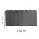 Ver imagem 2 de Painel Estofado Luxo Nuvem Alanis 160cm Queen Size para Cama Box Suede Cinza - Gat Magazine