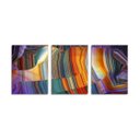 Ver imagem 1 de Trio de quadros decorativos Résumé boréal Pequeno 95x40cm