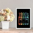 Ver imagem 1 de Quadro Decorativo Vintage - 1990 Cassete 33x24cm:moldura Branca