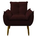 Ver imagem 1 de Poltrona Decorativa Sala de Estar Escritório Quarto Prime: Marsala