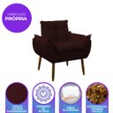 Ver imagem 6 de Poltrona Decorativa Sala de Estar Escritório Quarto Prime: Marsala