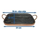 Ver imagem 3 de Kit Fondue Pedra Sabão Completo 18 Pçs com Churrasqueira Oval 31 Cm