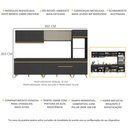 Ver imagem 4 de Cozinha Completa 5 peças com Armário e Balcão MP3750 Veneza GB Multimóveis Preta