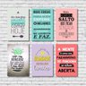 Kit 6 Placas decorativas Frases - 2