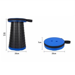 Banco Ajustável Dobrável Alça Resistente Camping Praia Azul - 4