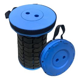 Banco Ajustável Dobrável Alça Resistente Camping Praia Azul - 3