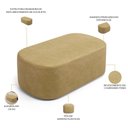 Ver imagem 5 de Cabeceira Cama Box 100cm Lanna com Puff Recamier Doha W01 Couríssimo Fendi - Lyam Decor