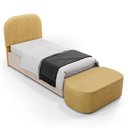 Ver imagem 2 de Cabeceira Cama Box 100cm Lanna com Puff Recamier Doha W01 Couríssimo Fendi - Lyam Decor